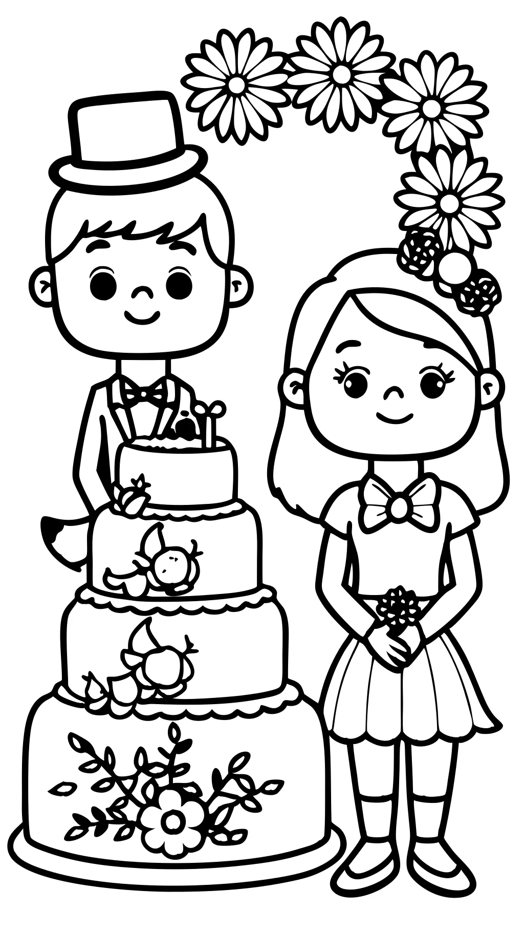 childrens wedding coloring pages